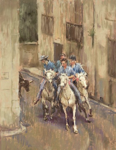 The Bull Run in Soubes by Pat Maclaurin
